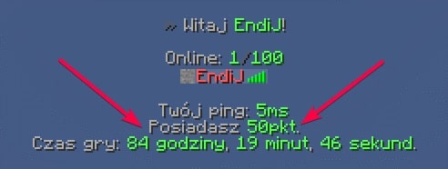 punkty na liście graczy w&nbsp;grze
