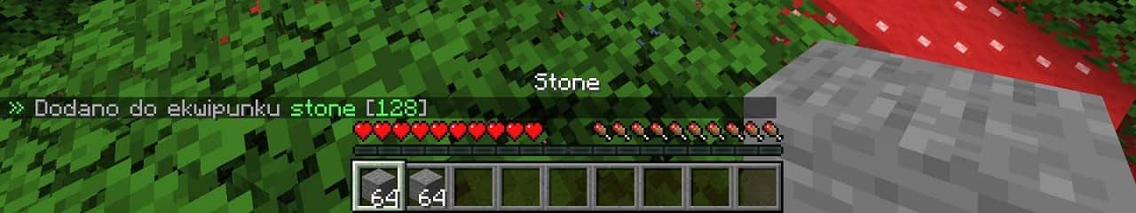 komenda /j give stone 128